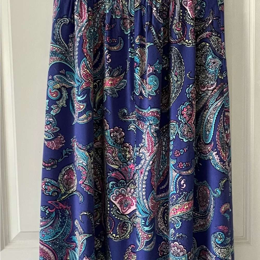 Talbots Women’s Maxi Dress Sleeveless Paisley Print Size 4 - Picture 2 of 4